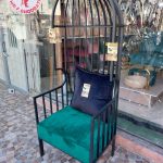 صندلی پدیکور مدل شاه نشین سبز و سرمه ای